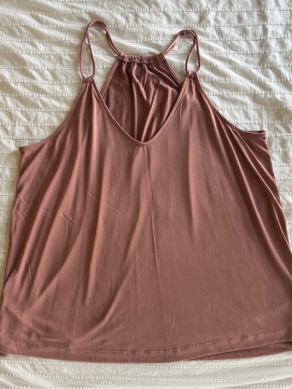 LOFT Dusty Rose Slim-Strap V-Neck Camisole